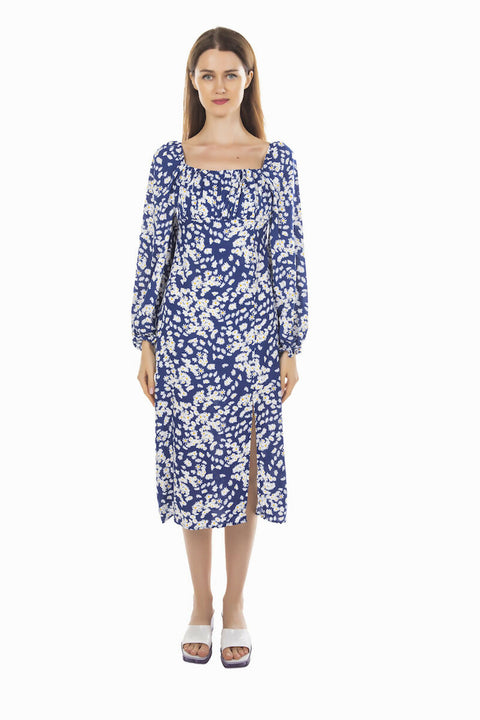 MY PEANUT Paris Floral Dress in Navy