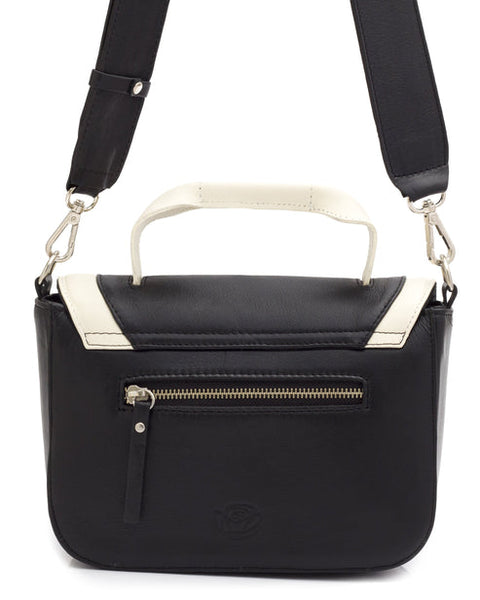 MIRANDA BLACK LEATHER HANDBAG