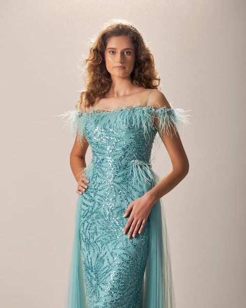 Oceanic Opulence Evening Dress