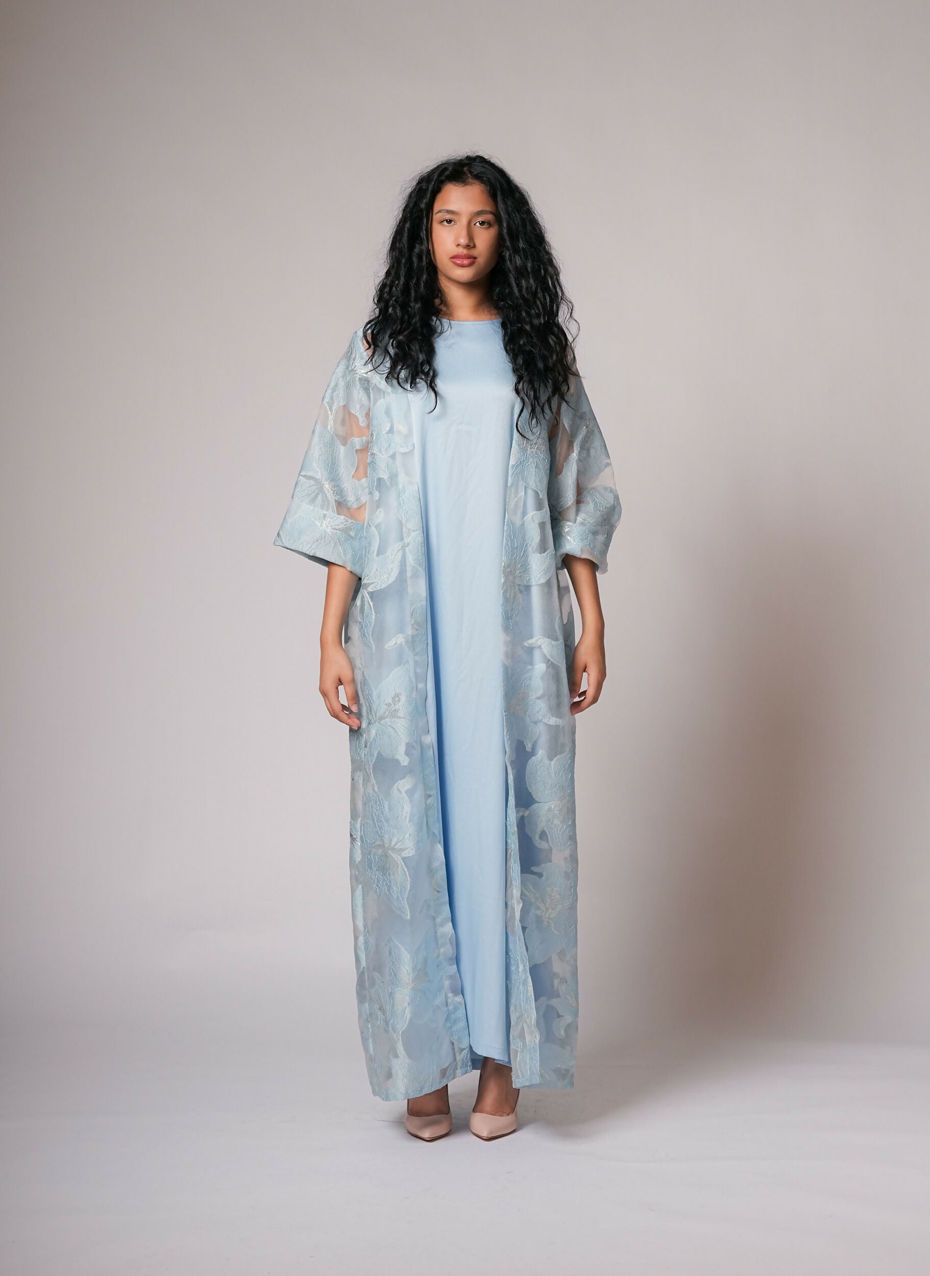 Larimar Dress-Kaftan with inner dress in Blue