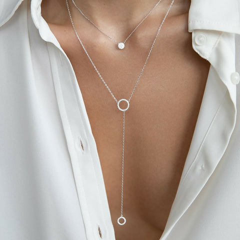 Necklace-tie with circles