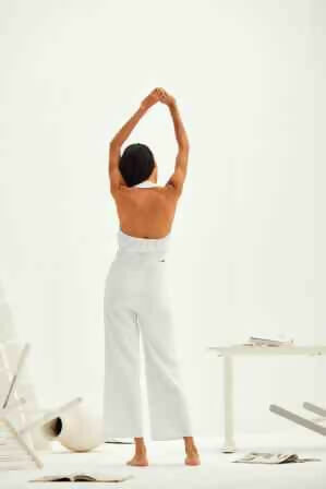 Abigail Plain Linen Pants