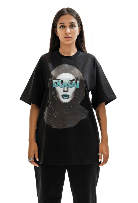 Woman Dubai T-Shirt in Black & Blue