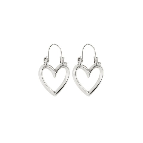 Mini Heartbreaker Hoops- Silver