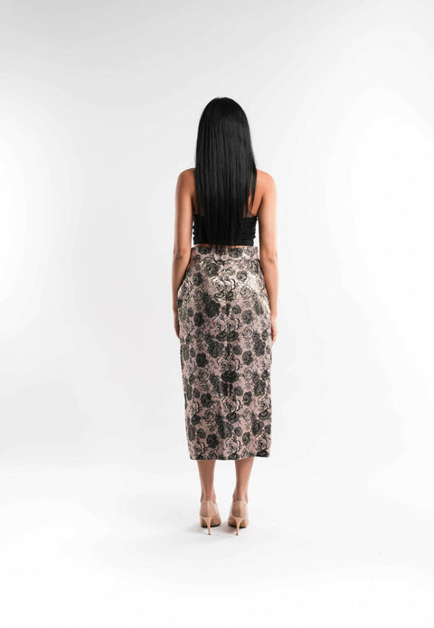 Floral Brocade Skirt