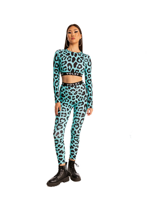 Leopard Sport Set in Blue