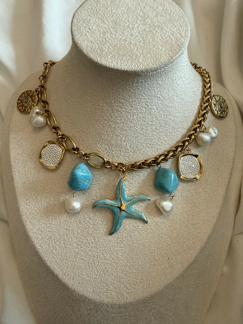 Blue star Necklace
