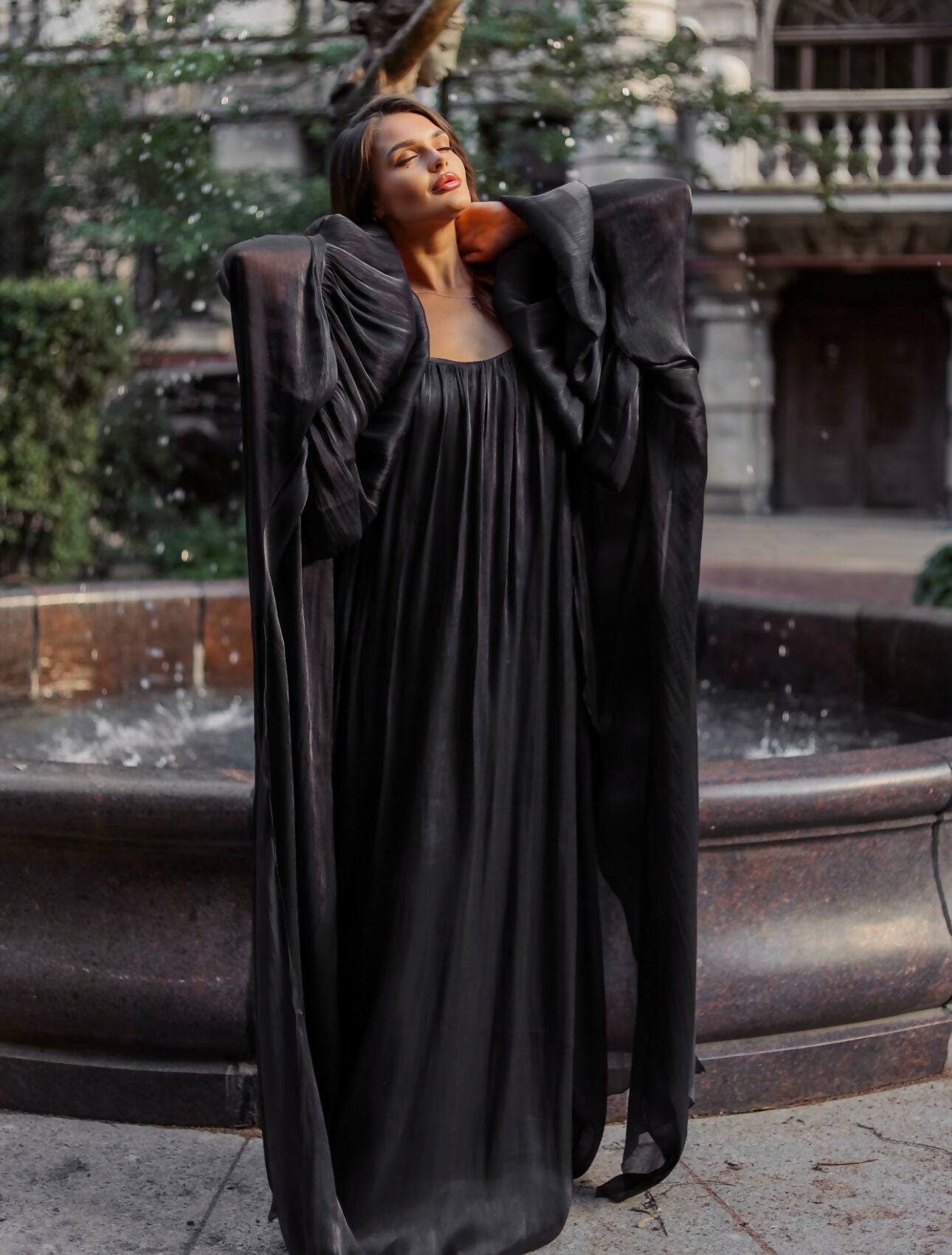 Abaya Medusa with a Scarf Black