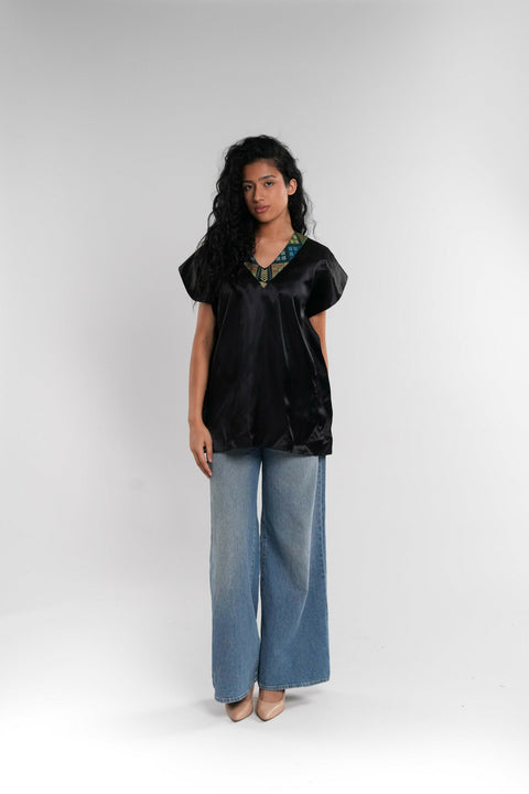 Black Embroidered Tunic