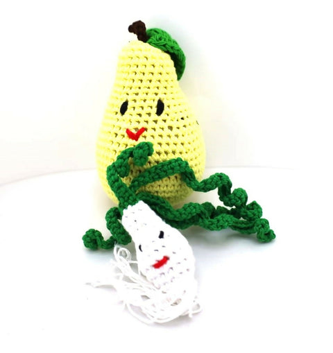 Susarts crochet fruits & vegetable '' white onion, pear''