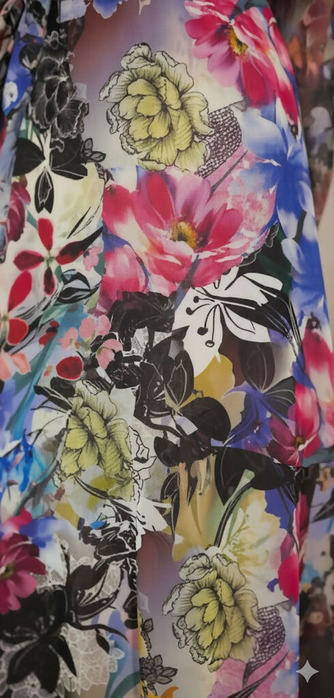 NARE MULTI CHIFFON DRESS