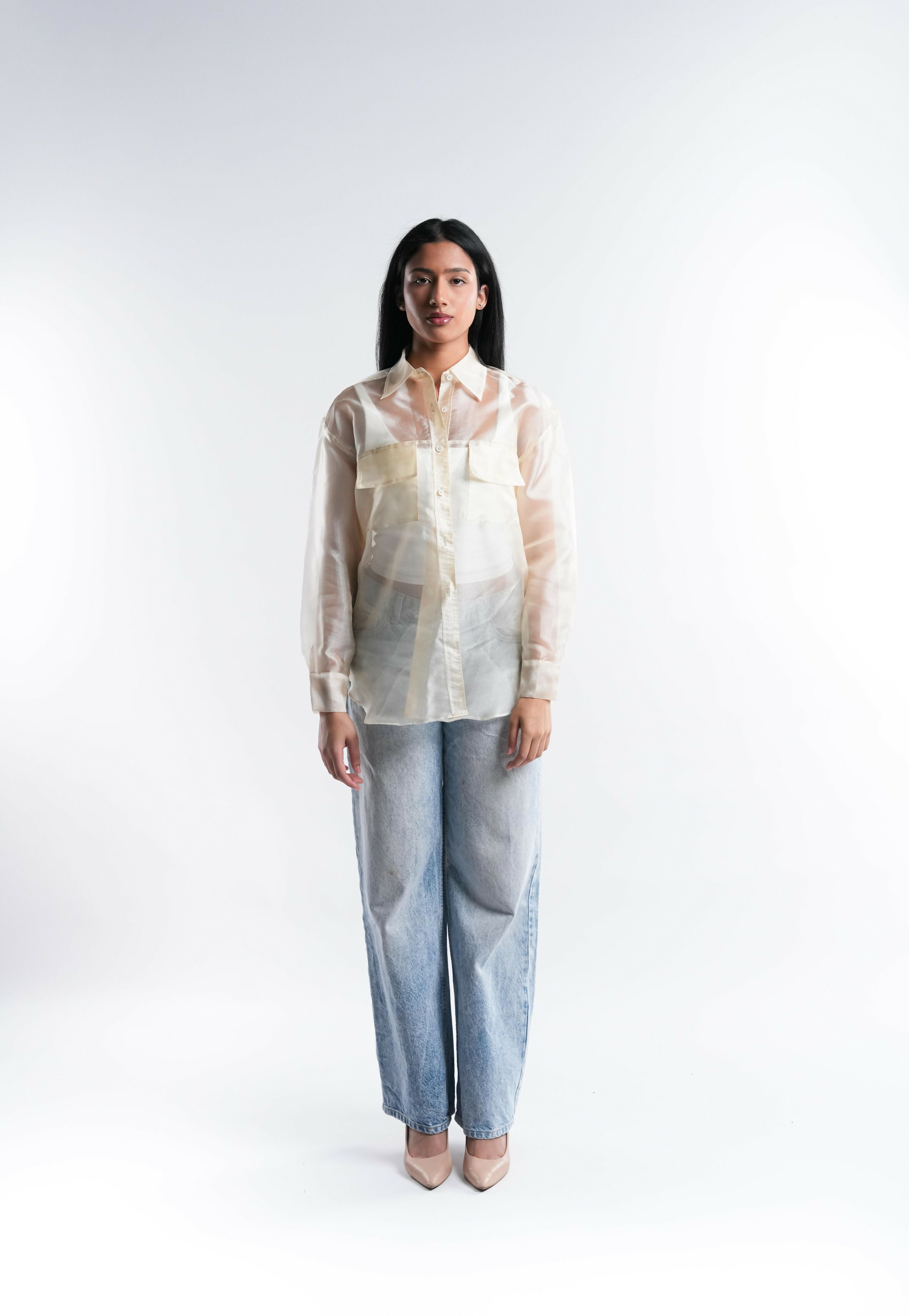 Yellow Organza Blouse