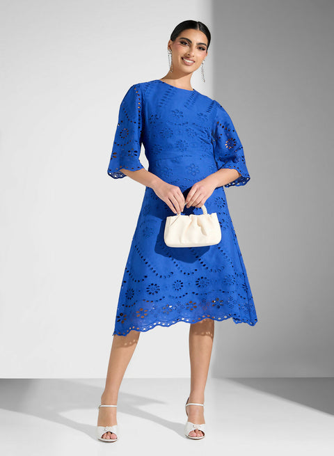 WOVEN WOMEN SCHIFFLI DRESS