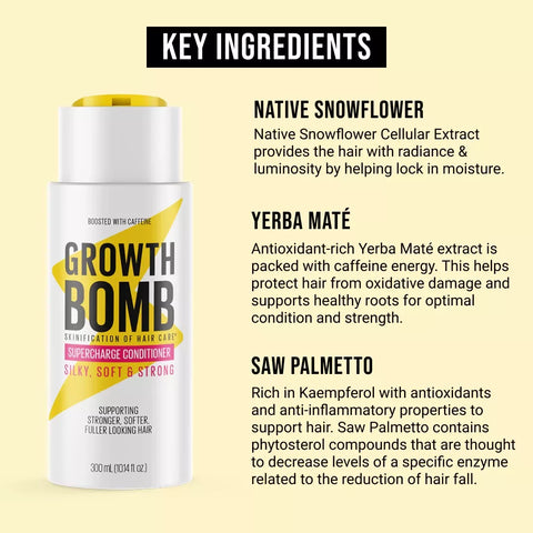 Growth Bomb - Supercharge Conditioner - Silky, Soft & Strong - 300ml