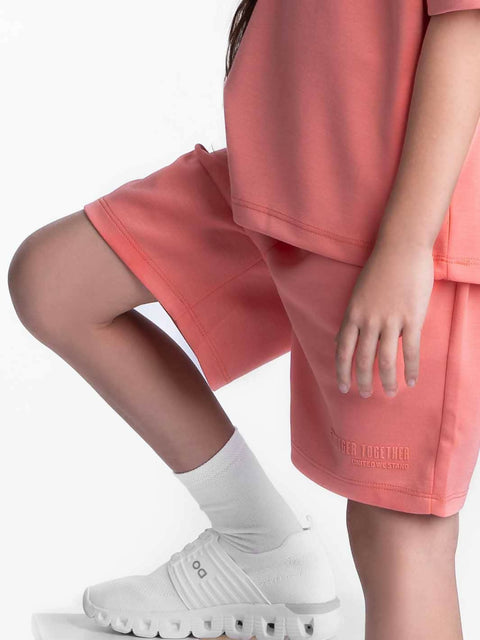 Rayon Kids Oversized Soft Short Peach