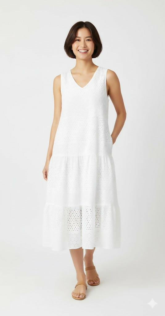 MY PEANUT Elegance Eyelet Dress