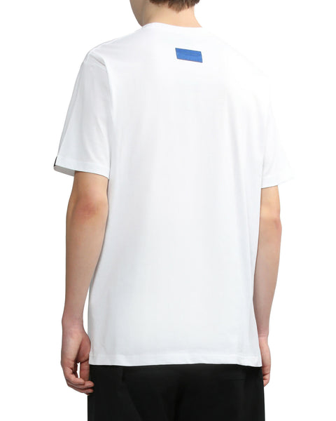 Round Logo White T-shirt in Cotton Jersey