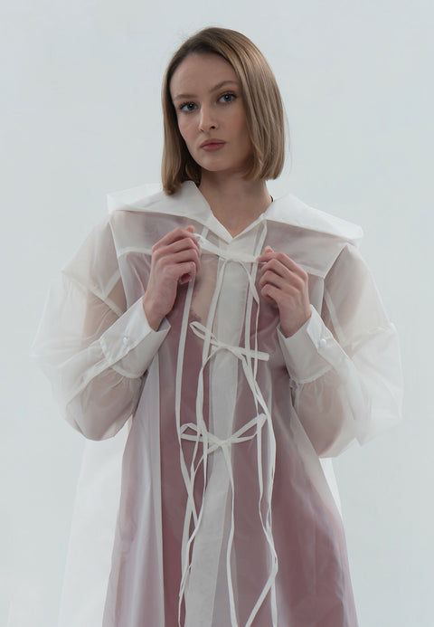 White Transparent Raincoat