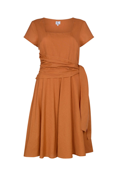 Kor Tied Dress Terracotta