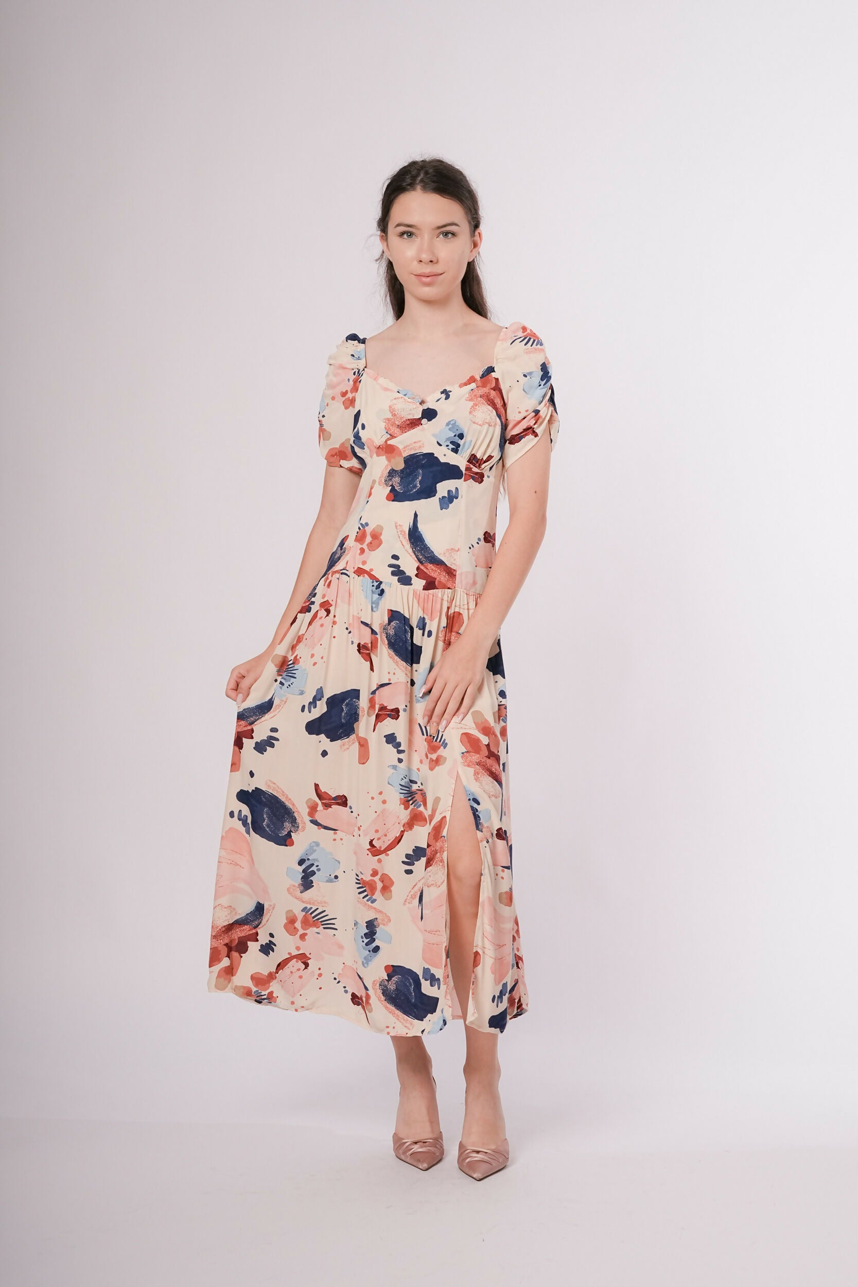 MY PEANUT Splash Midi Dress