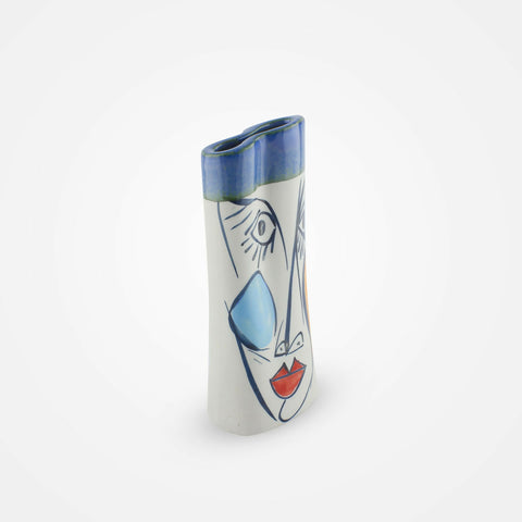 Curved Hollow – Abstract Ceramic Face Vase