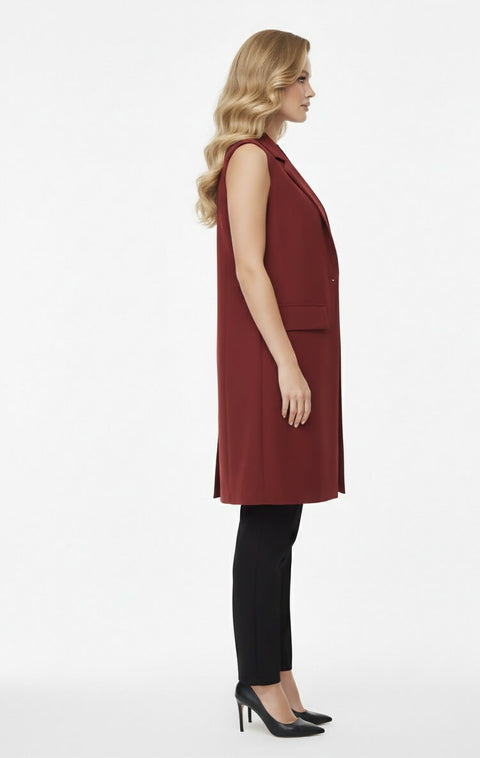 Tailored Lined Jacket in Burgundy