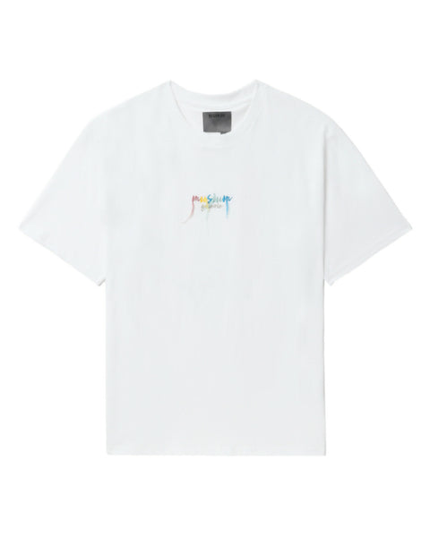 Van Gogh Watercolor Print Short Sleeve T-shirt in White