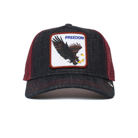 The Freedom Eagle Trucker Hat Navy