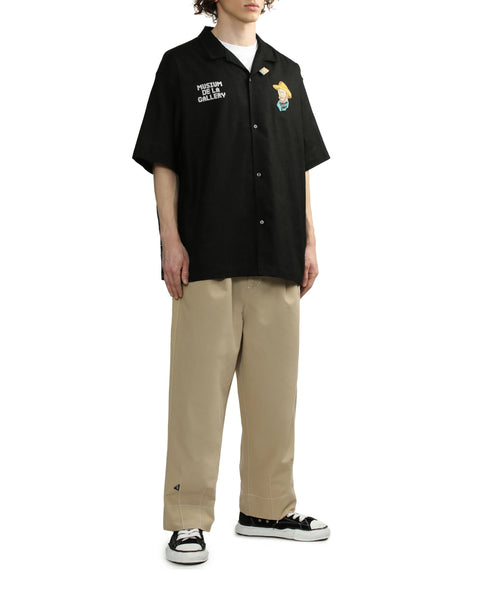 Logo Embroidered Van Gogh Shirt in Black