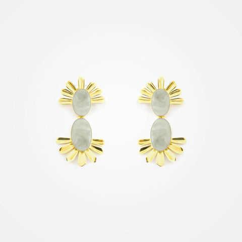 Dual Sunburst Earrings