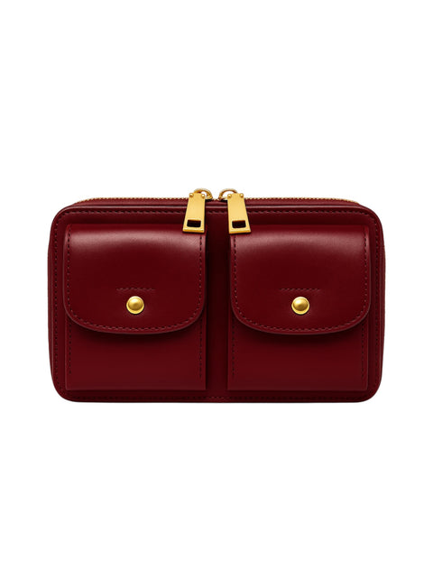 Agape Leather Bag in Burgundy