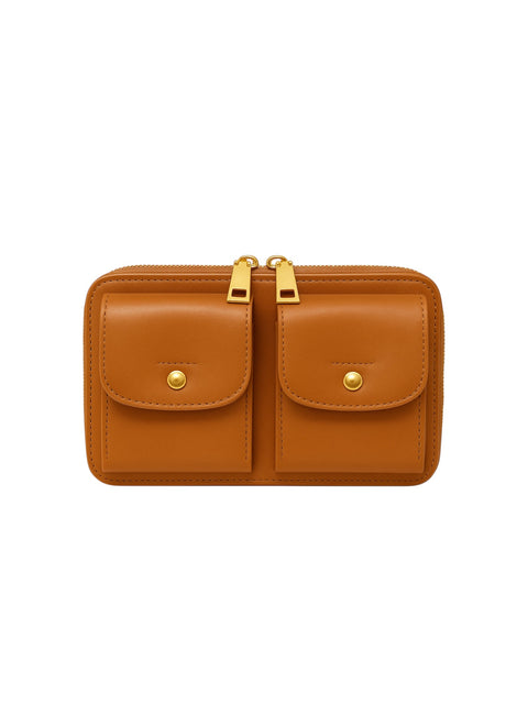 Agape Leather Bag in Camel