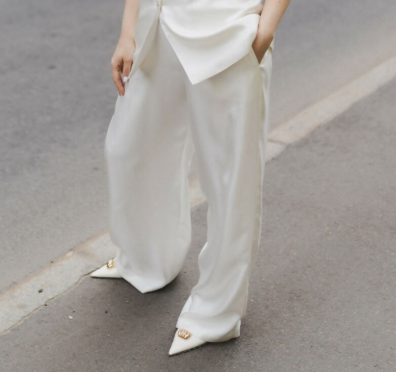 Viscose Trousers in White