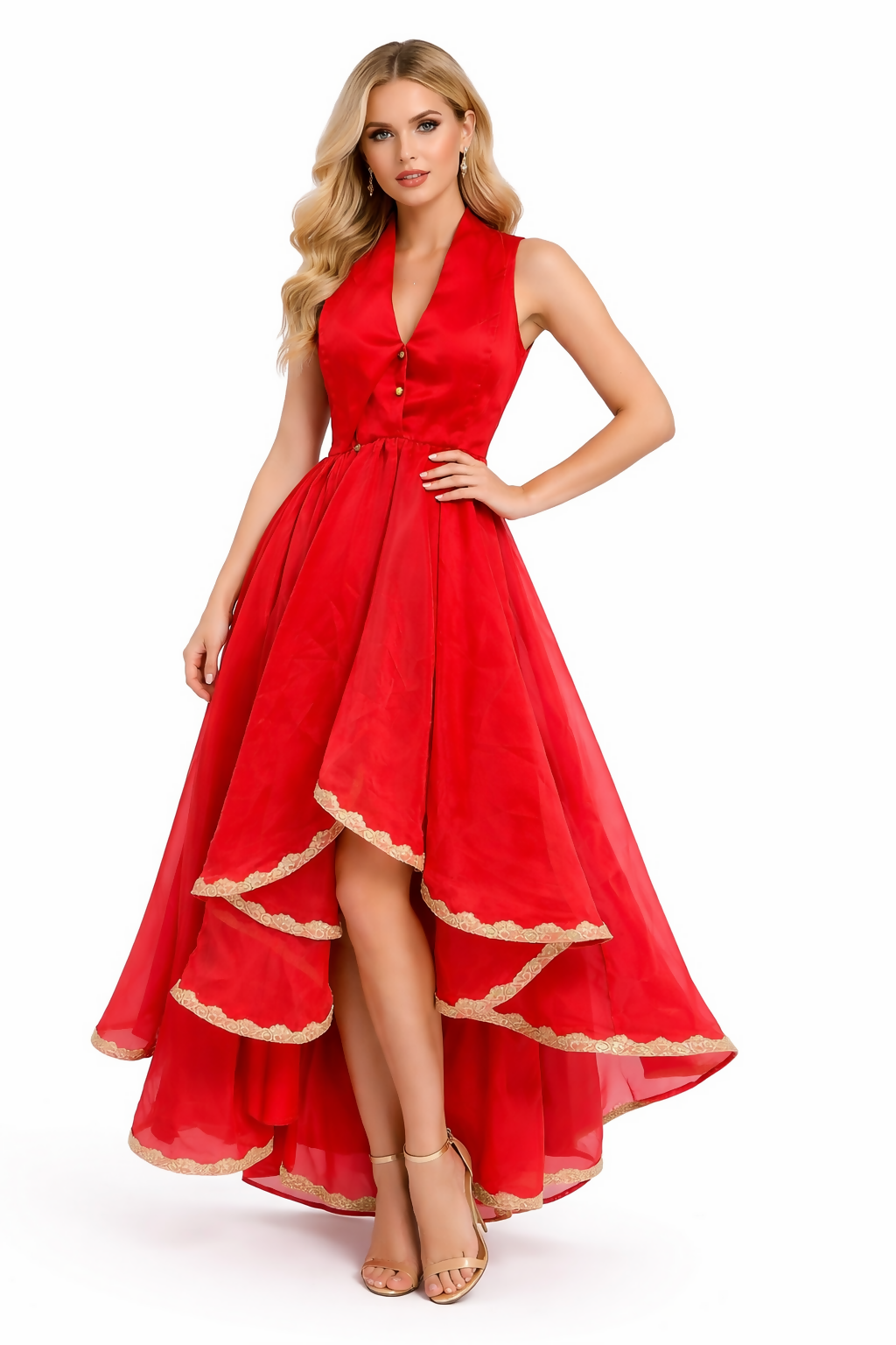 Red Organza Dress