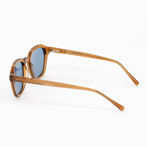 Sol Sunglasses | Brown Frames & Blue Lenses