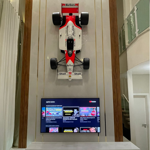 1:2 Half Scale Formula 1 MP4/4 1988 Ayrton Senna Wall Sculpture