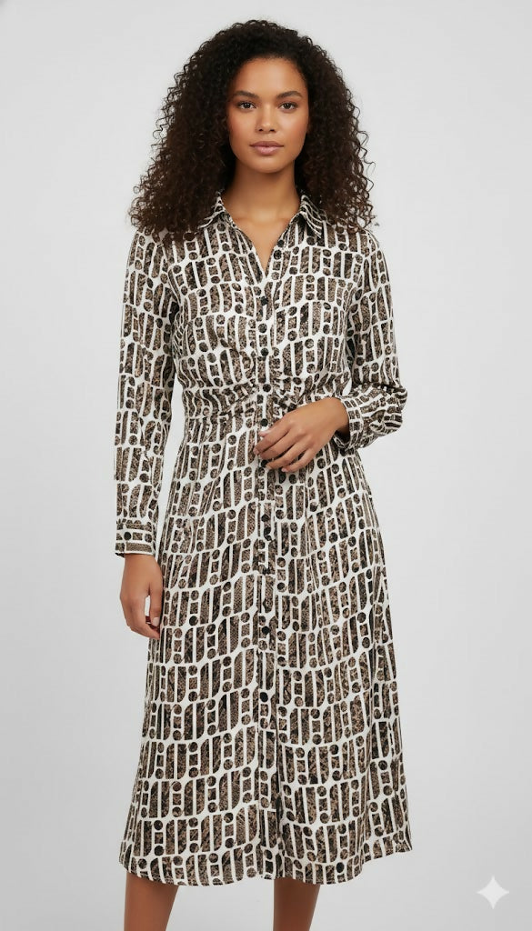 MY PEANUT Ikat Drape Dress