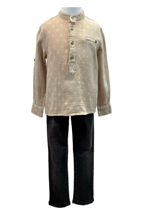 PIETRO JUNIOR HENLEY SET - LATTE