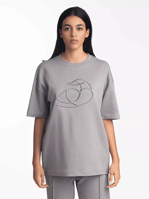 ADOS Cotton T Shirt with 3D Embroidery