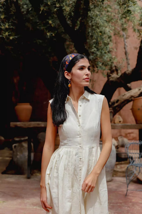 Kōr Shirt Dress in Cream