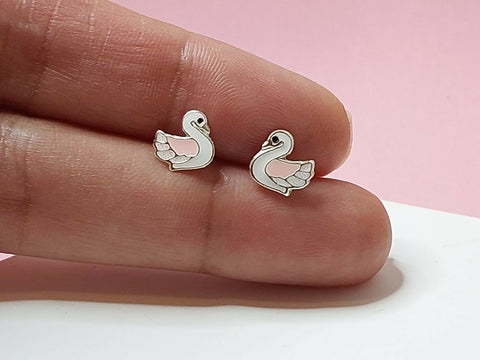 Swan Stud Earrings