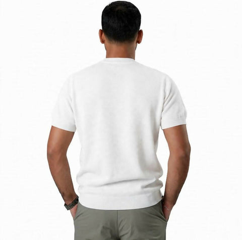 ANGELO KAHEL - CREW NECK KNITWEAR WHT - TV-4030