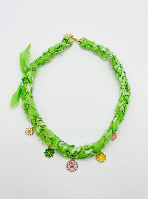 Pistachio Necklace with charms