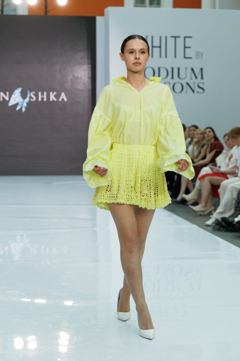 Yellow Knitted Skirt