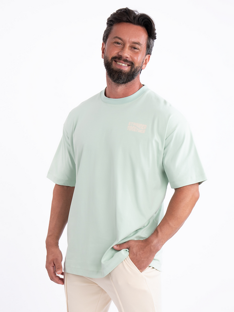 OVERSIZED STRONGER TOGETHER GRAPHIC TEE MINT GREEN