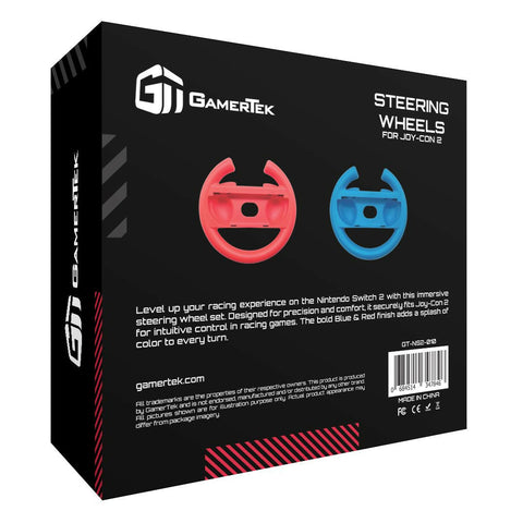 GamerTek Steering Wheel For Nintendo Switch 2 - Blue & Red Edition
