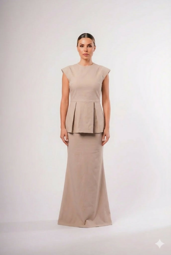 Beige Set (Skirt And Blouse)