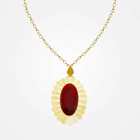 Solar Gold Pendant Necklace