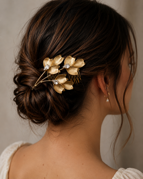 Opaline Floral Handmade Hair Comb