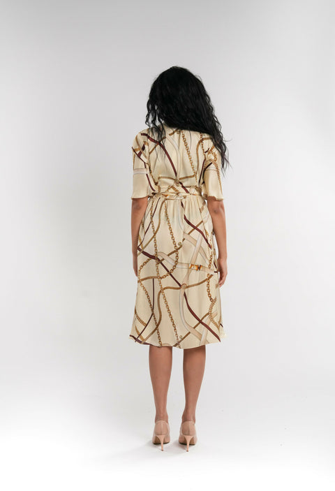 Wrap Style Overlap Dress